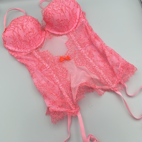 Victoria’s Secret chemise 36B Crystal Embellished Pink - Picture 1 of 11